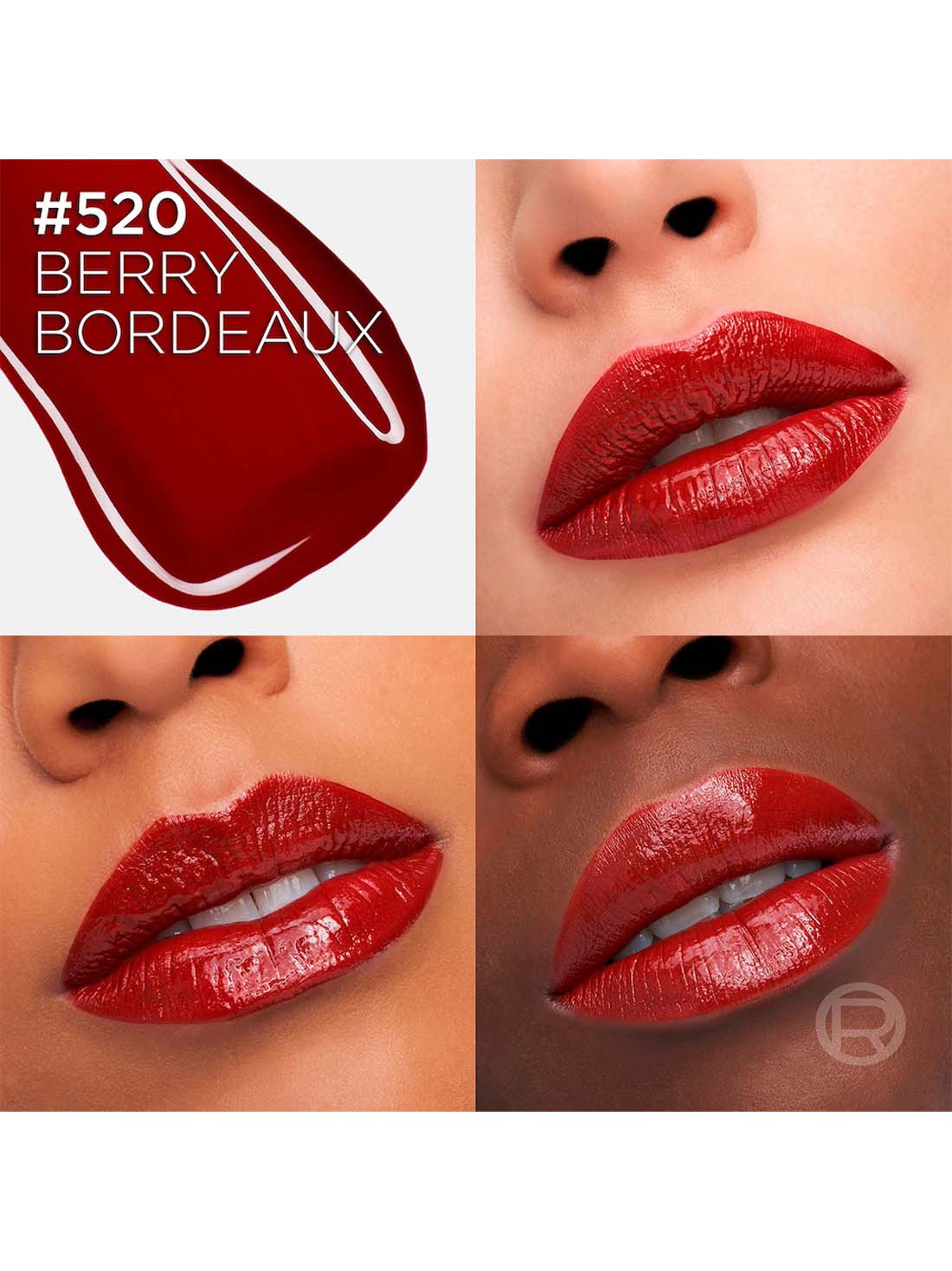 L'Oréal Paris labial líquido lacquer resistance 20139, BERRY BORDEAUX 520, hi-res