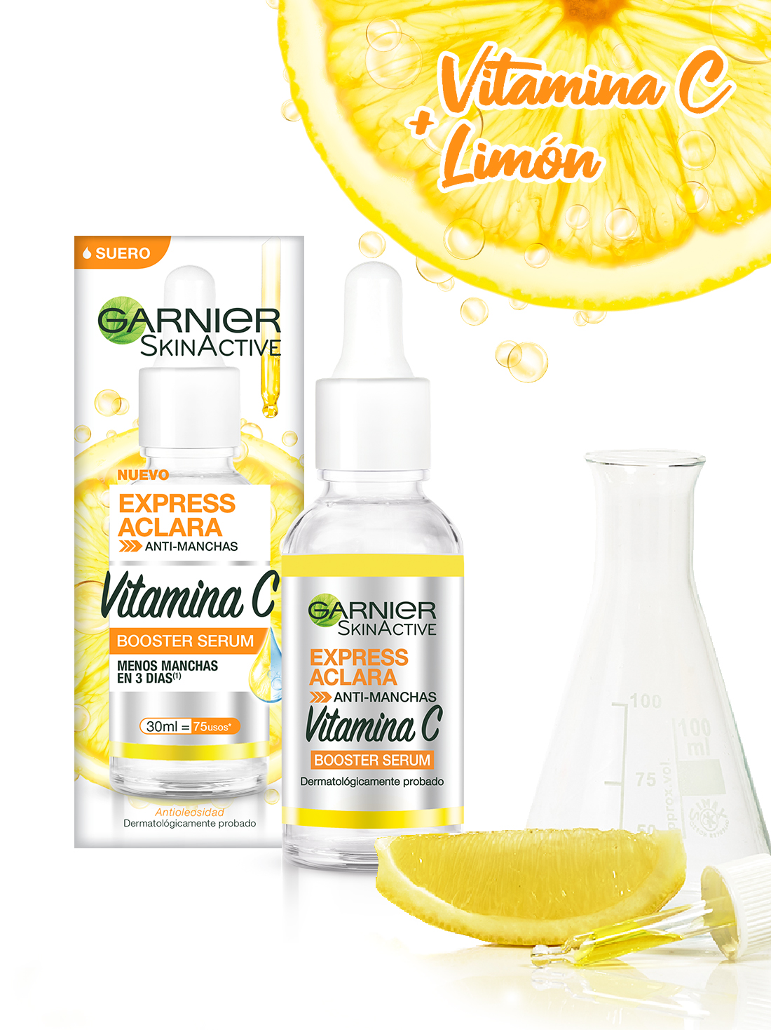 Garnier sérum express aclara  35328, ÚNICO, hi-res