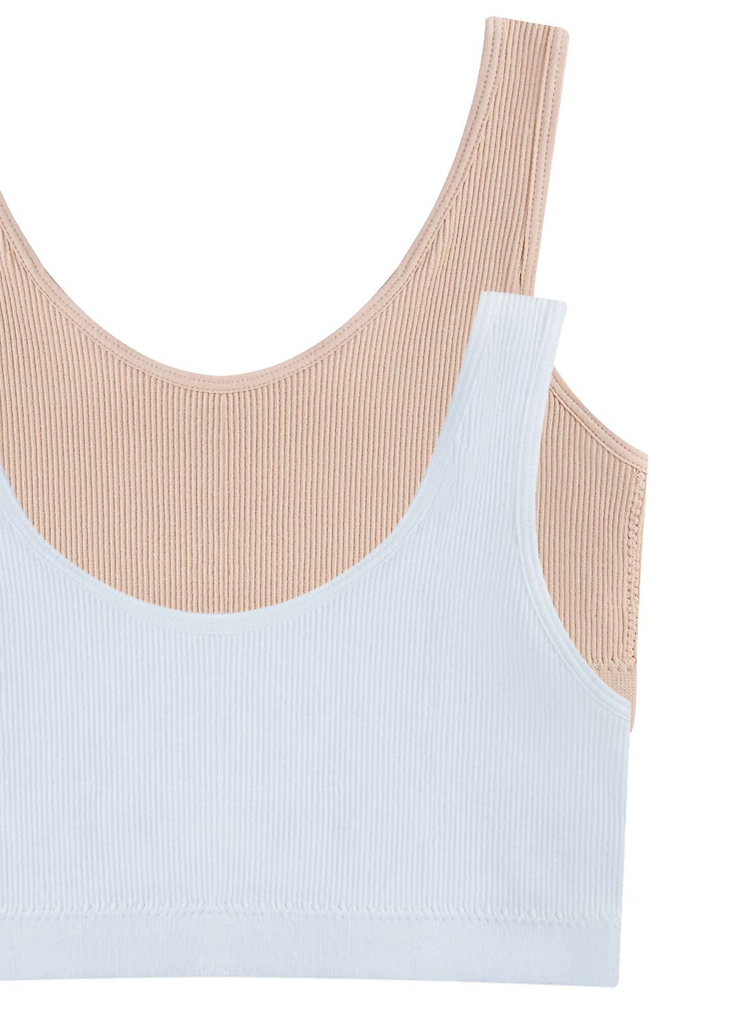 Paquete de 2 tops seamless 39009, BLANCO/NUDE, hi-res