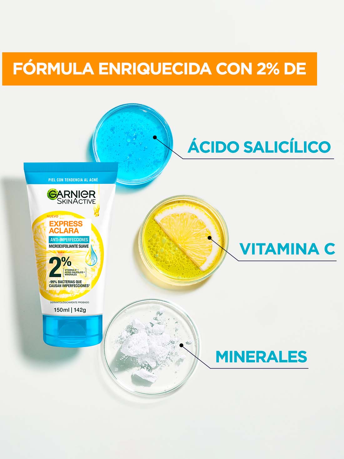Garnier exfoliante EA anti acne  25018, ÚNICO, hi-res