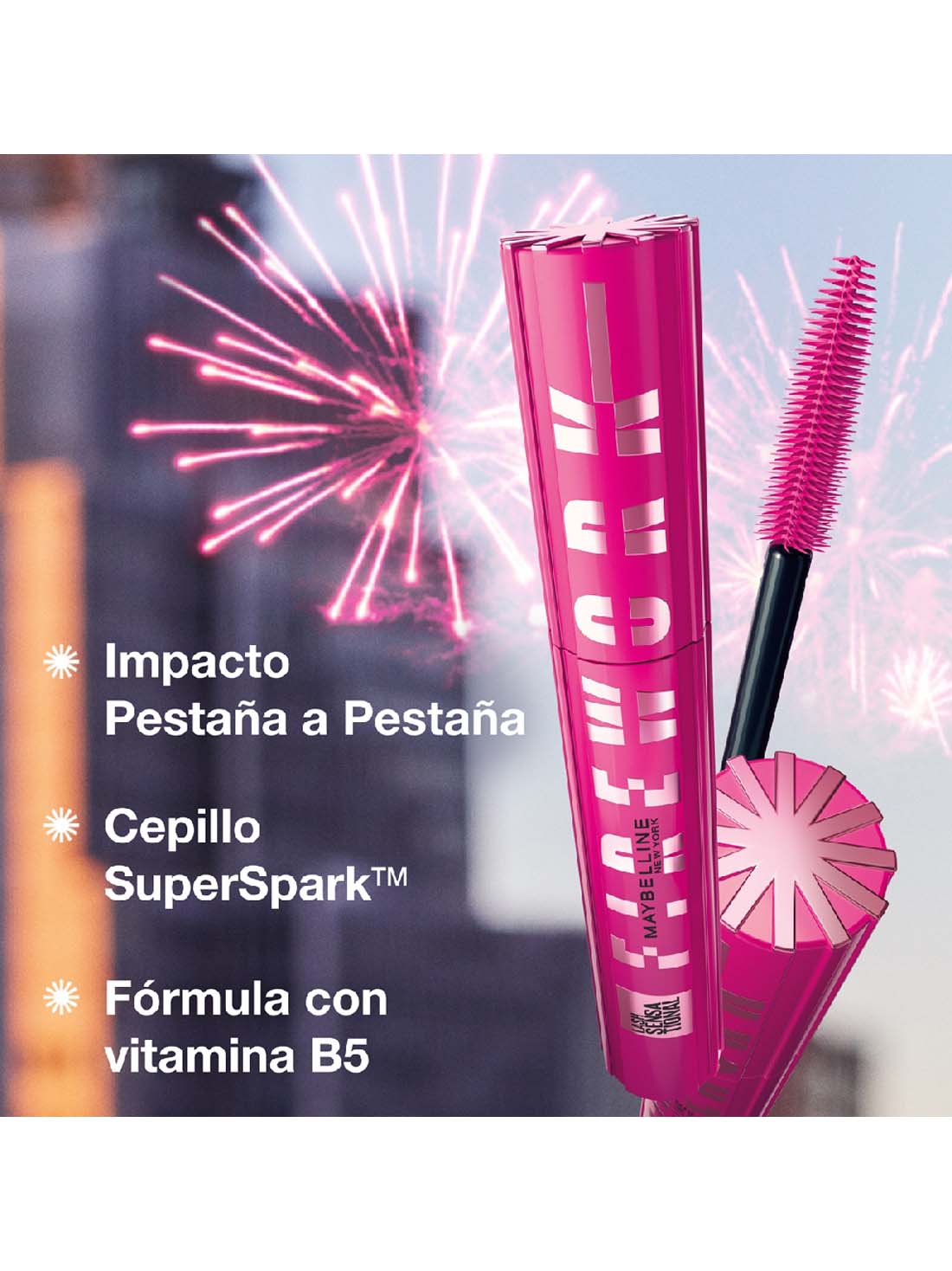 Maybelline mascara de pestañas lash sensational firework 21038, BLACK WS, hi-res