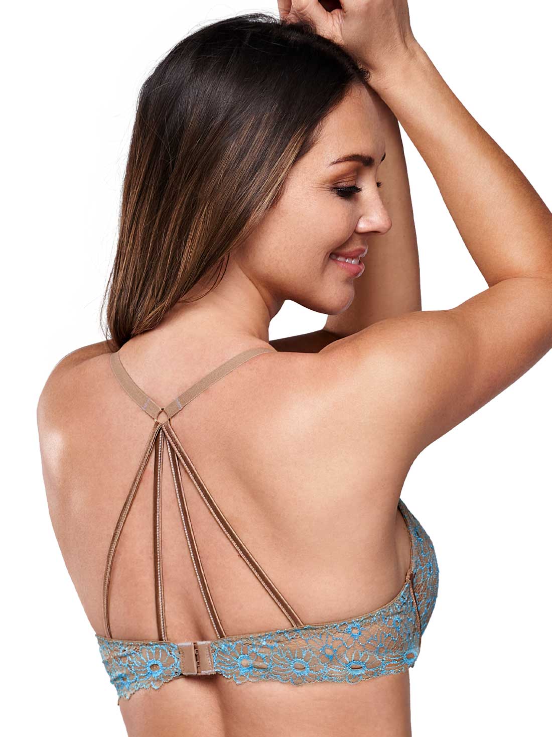 Bra demi 70149, TABACO/TURQUESA CLARO, hi-res