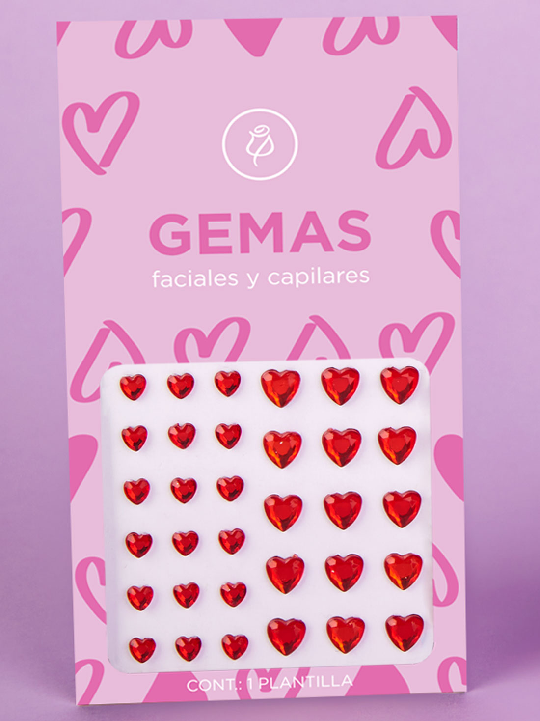 Gemas faciales y capilares 26041, HEART ATTACK, hi-res