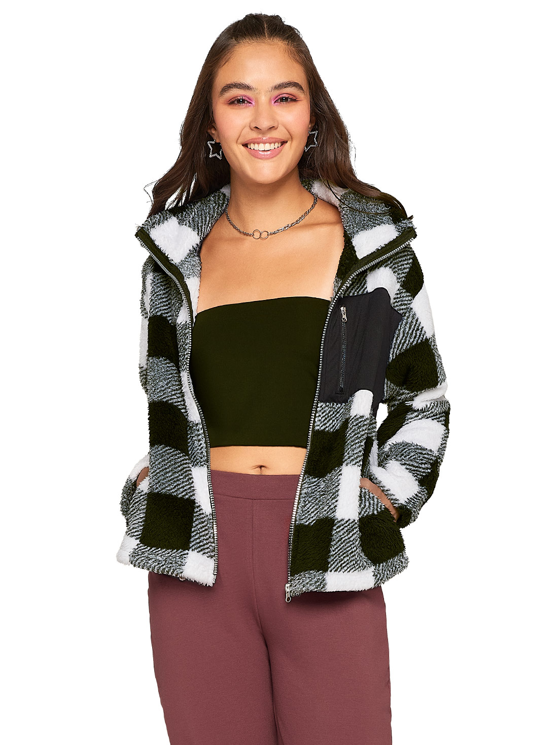 Sudadera de fleece 48006, CUADROS XX, hi-res