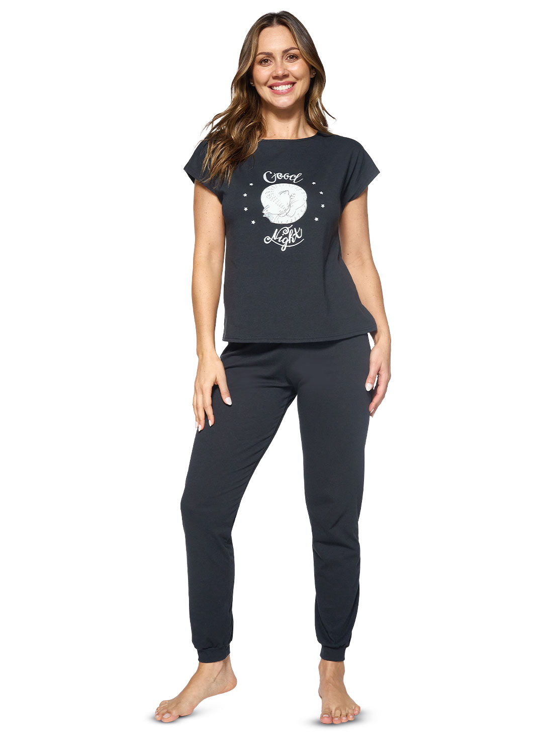 Pijama 77229, NEGRO, hi-res