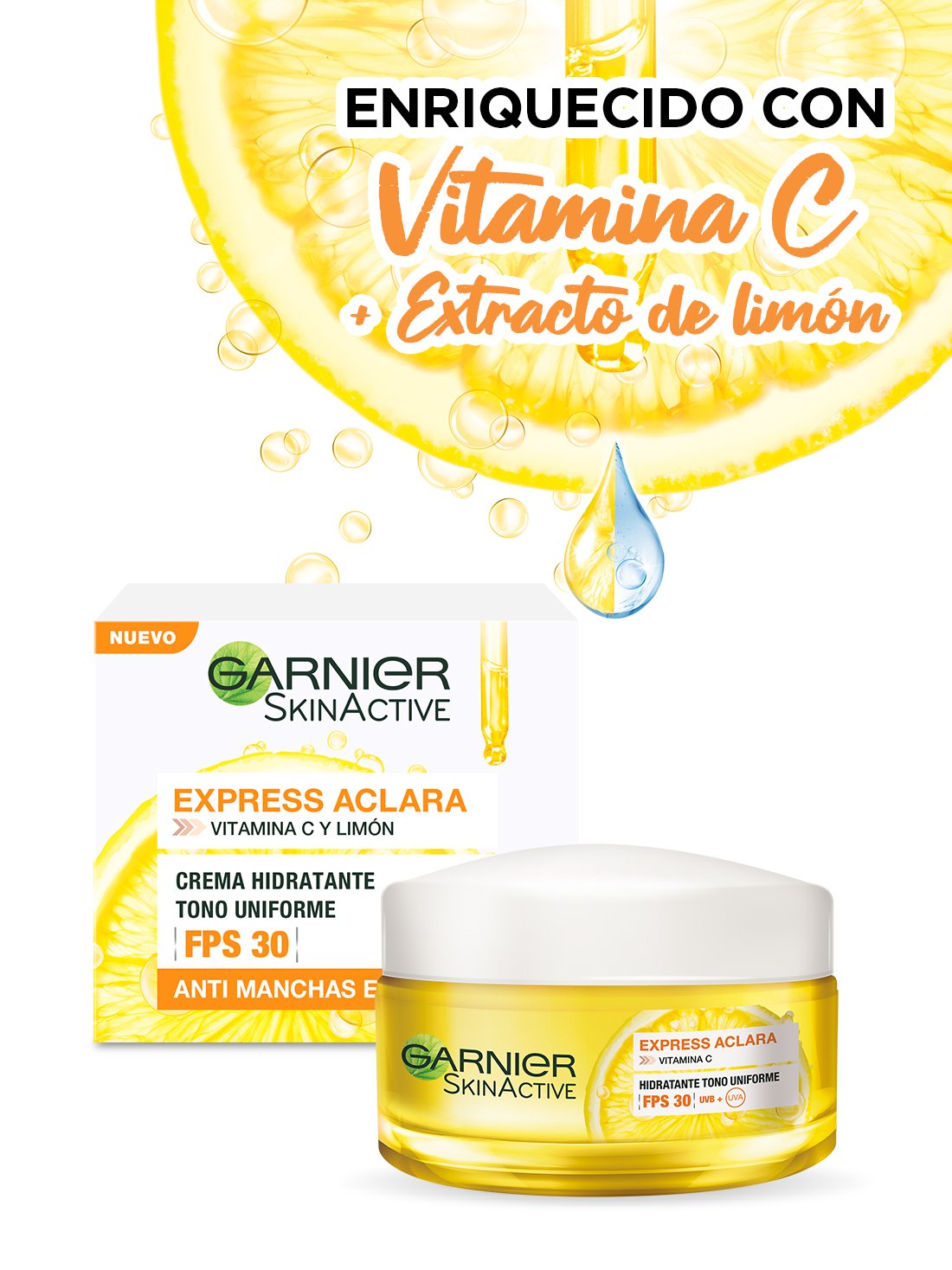 Garnier crema hidratante express aclara  35313, ÚNICO, hi-res