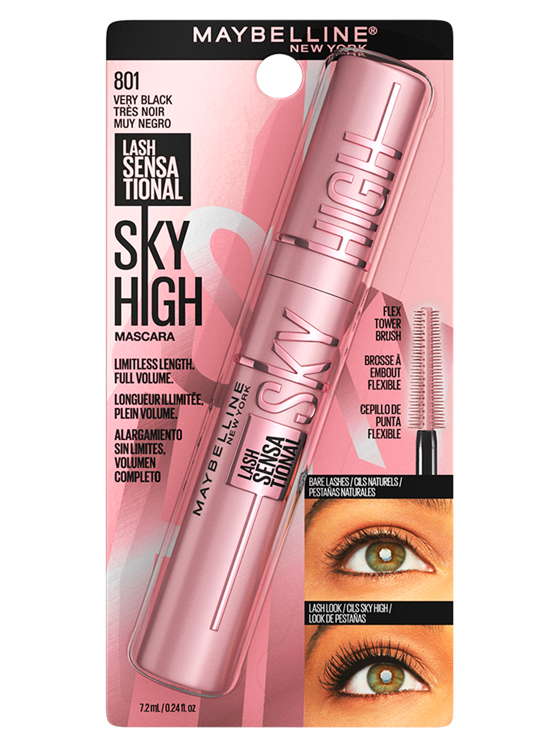 Maybelline mascara para pestañas sky high  35333, VERY BLACK WS, hi-res