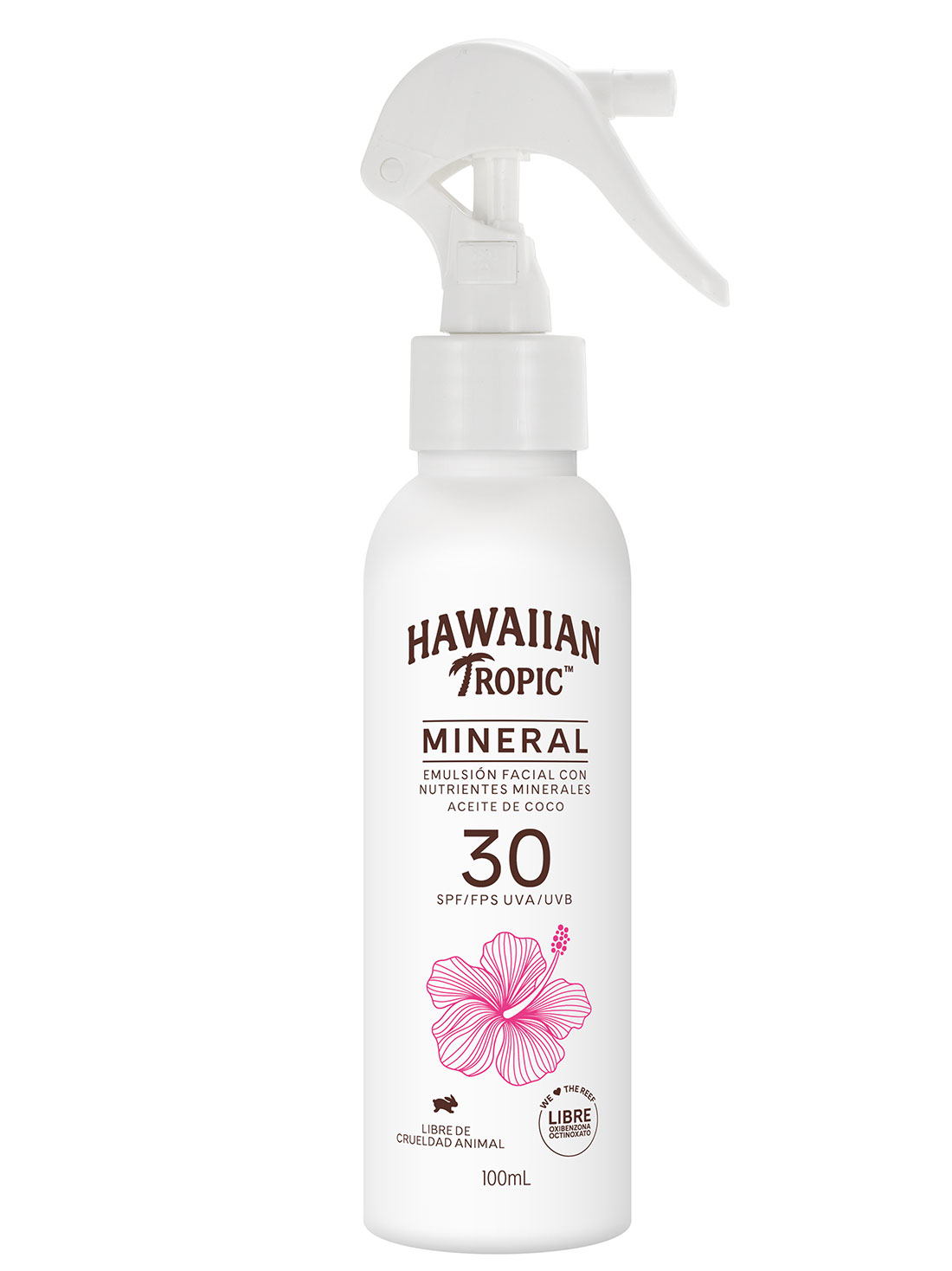 Hawaiian Tropic spray facial mineral sun FPS 30+ 27040, ÚNICO, hi-res