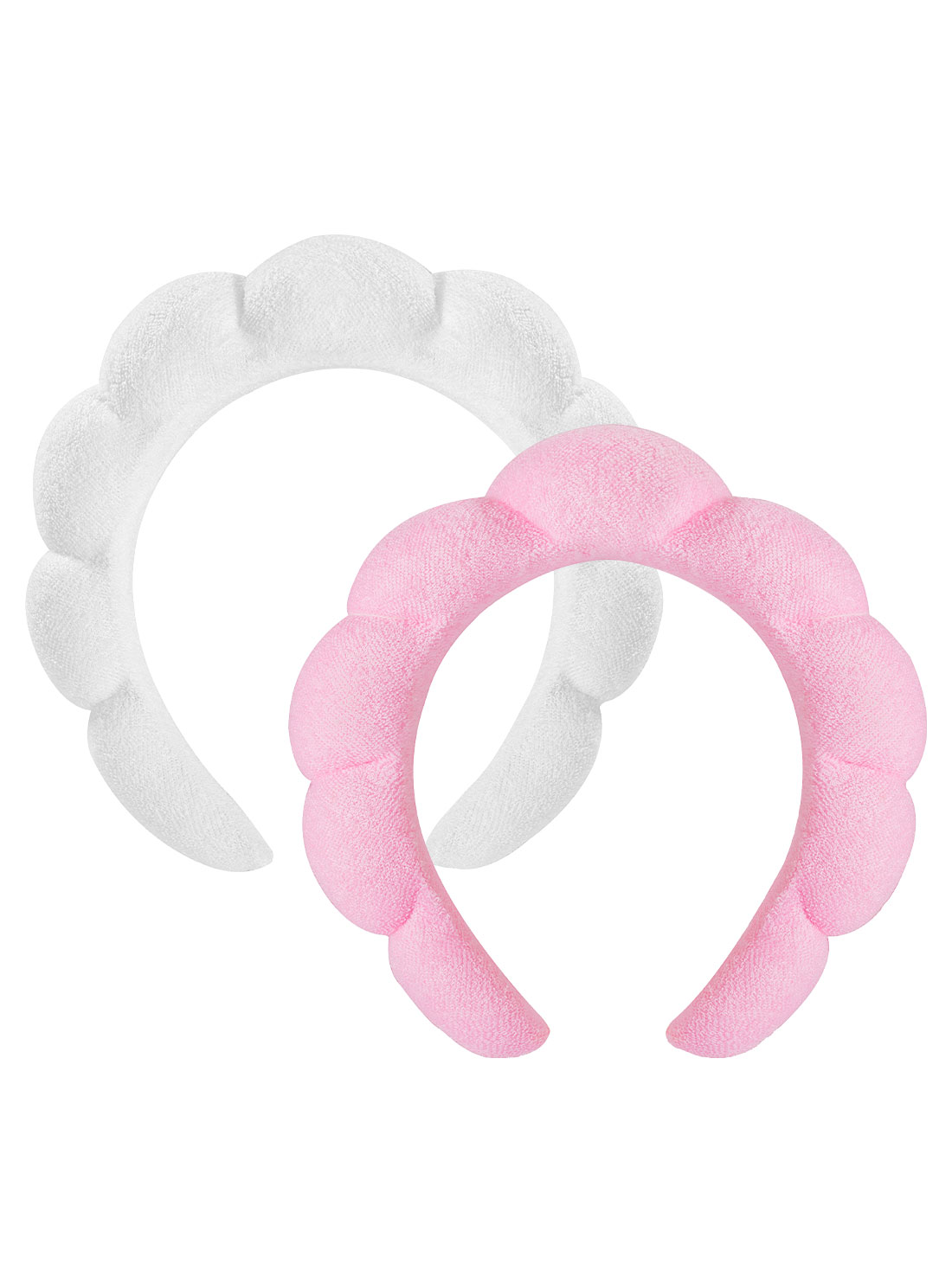 Set de diadema skincare 26055, ROSA/BLANCO, hi-res