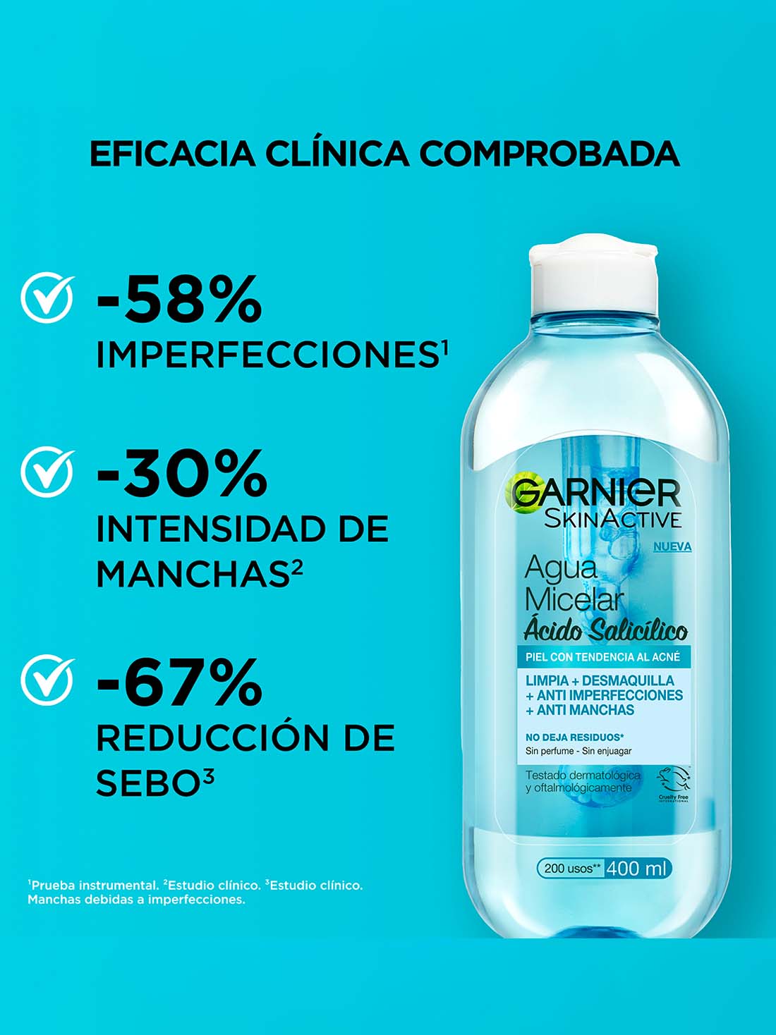Garnier agua micelar anti acne  25019, ÚNICO, hi-res