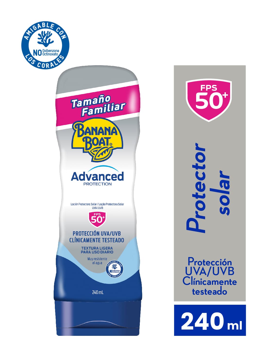 Banana Boat loción advance protection FPS 50+ 27076, ÚNICO, hi-res