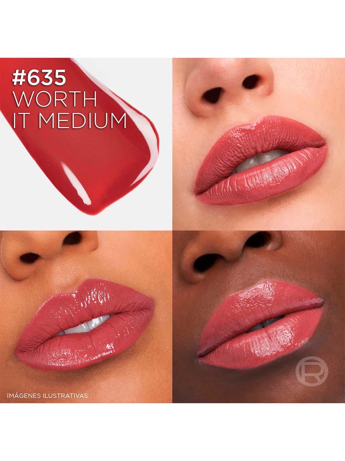 L'Oréal Paris labial líquido lacquer resistance 20139, WORTH IT MEDIUM 635, hi-res