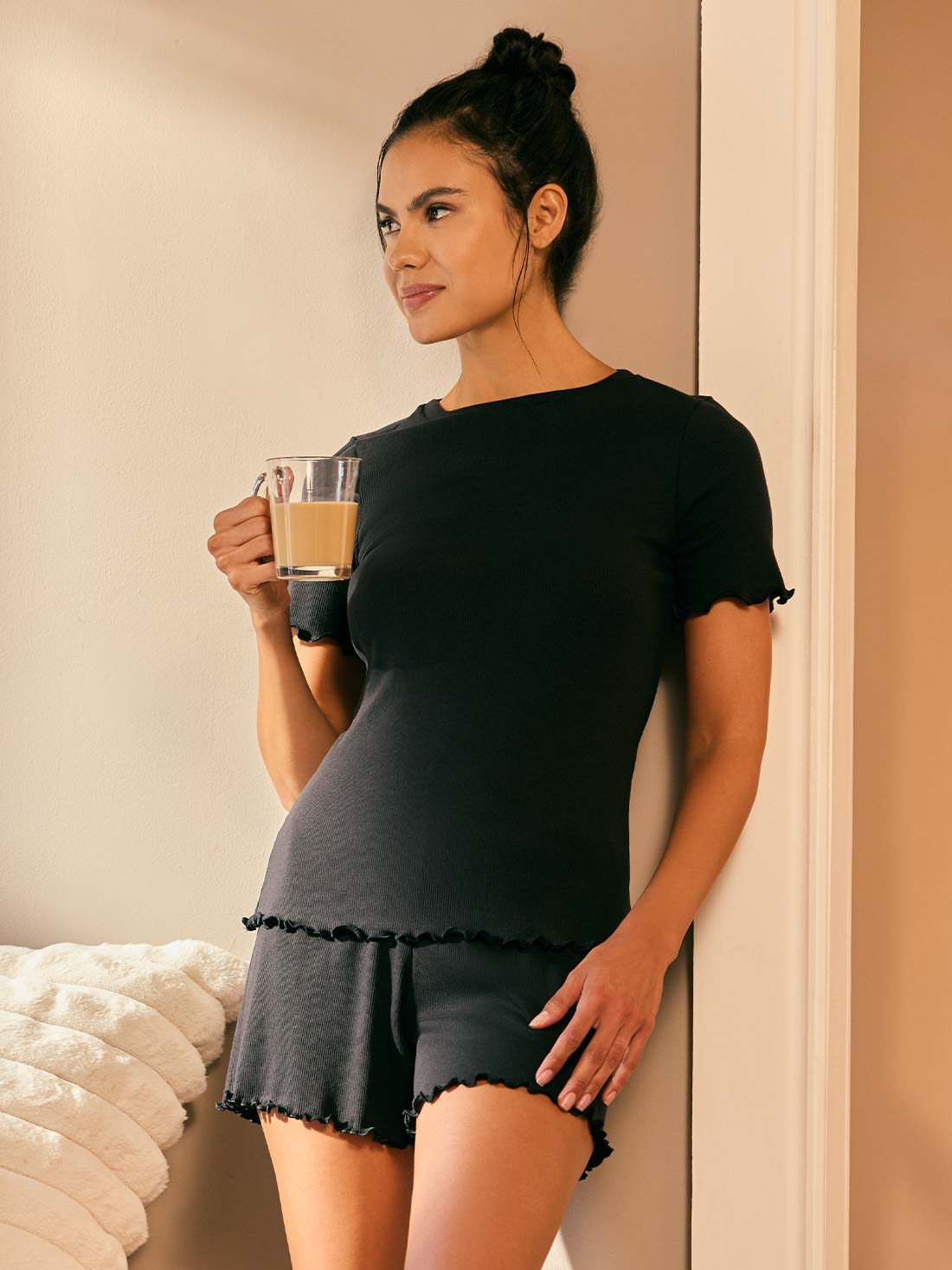 Pijama 77215, NEGRO, hi-res