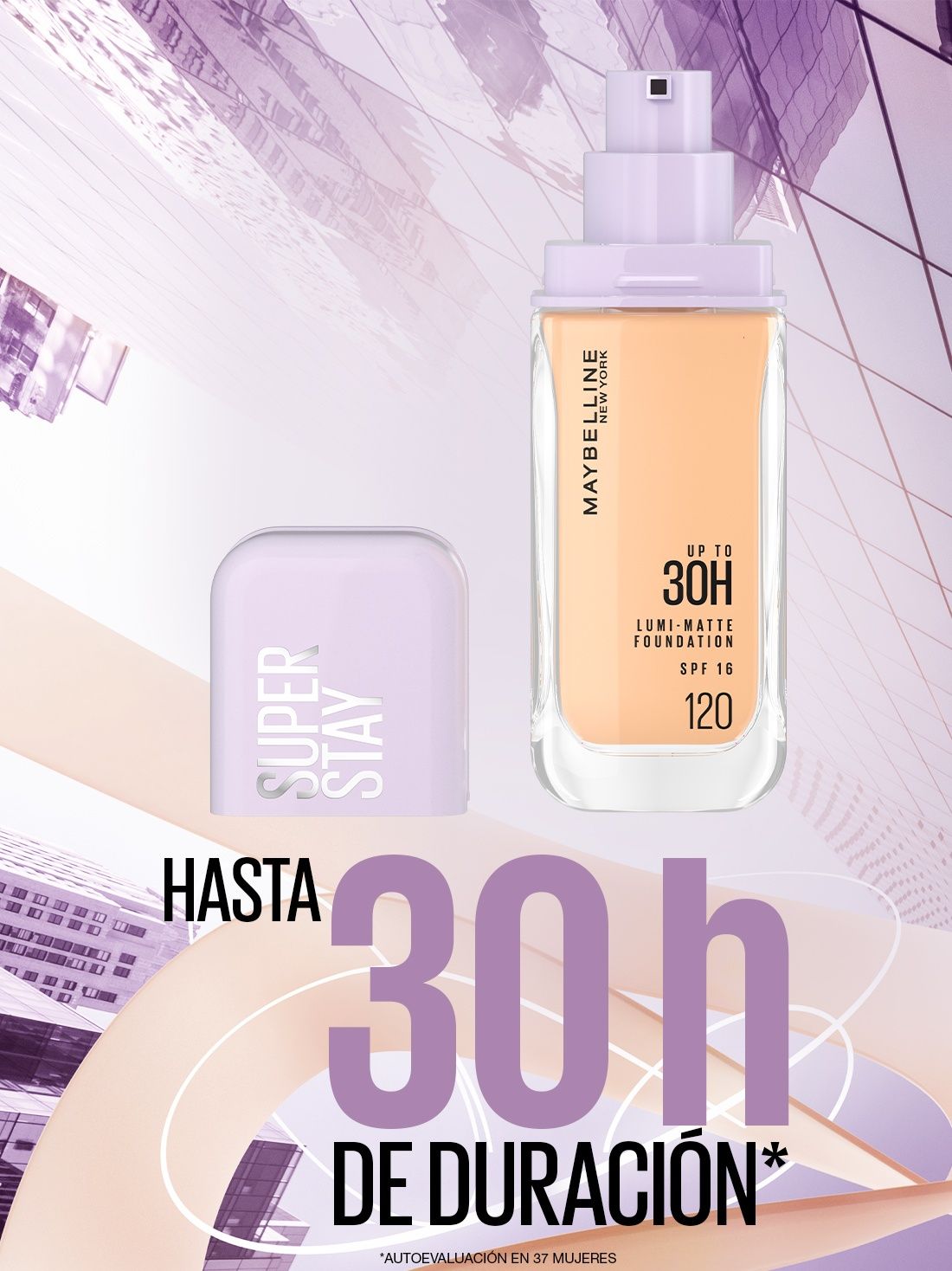 Maybelline maquillaje líquido super stay lumi matte 22024, 120 AS X, hi-res