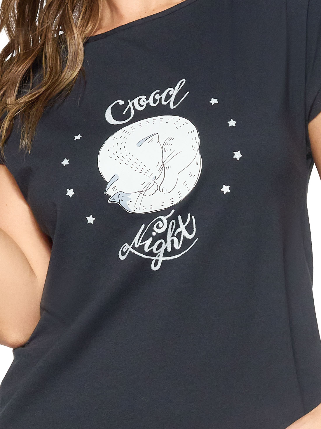 Pijama 77229, NEGRO, hi-res