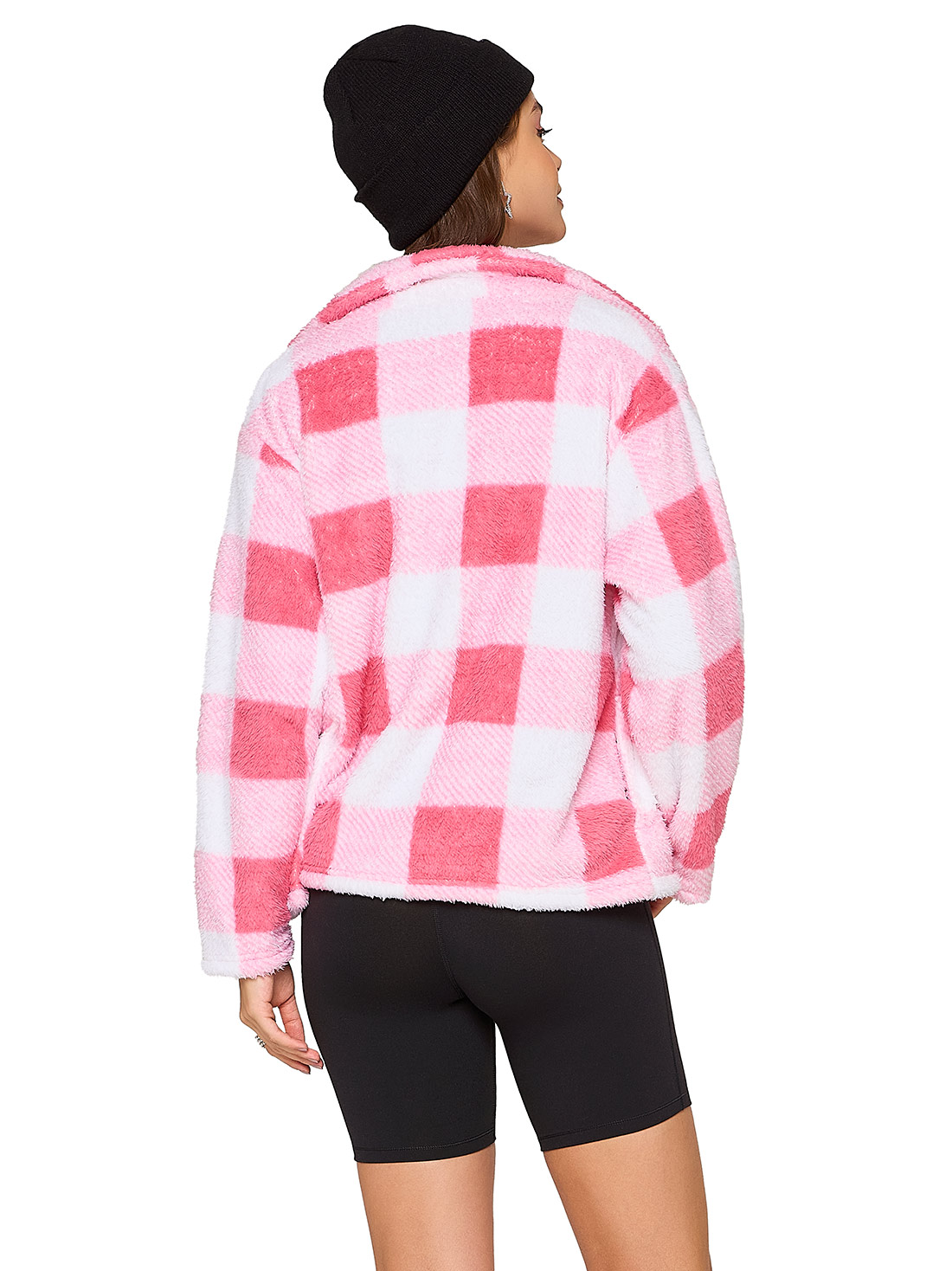 Sudadera de fleece 48006, CUADROS ROSAS II, hi-res