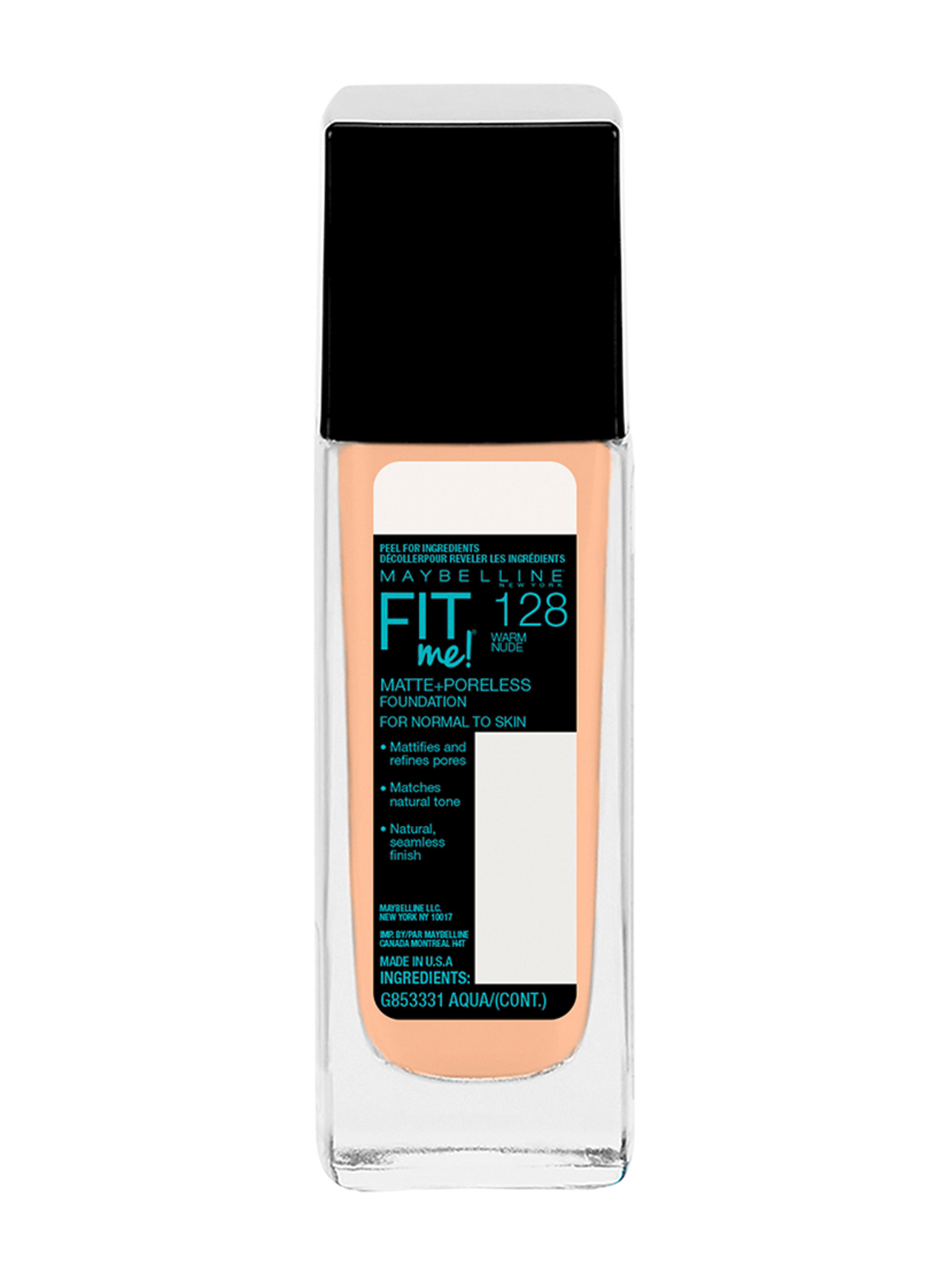 Maybelline base de maquillaje fit me matte 35261, 128 WARM NUDE, hi-res