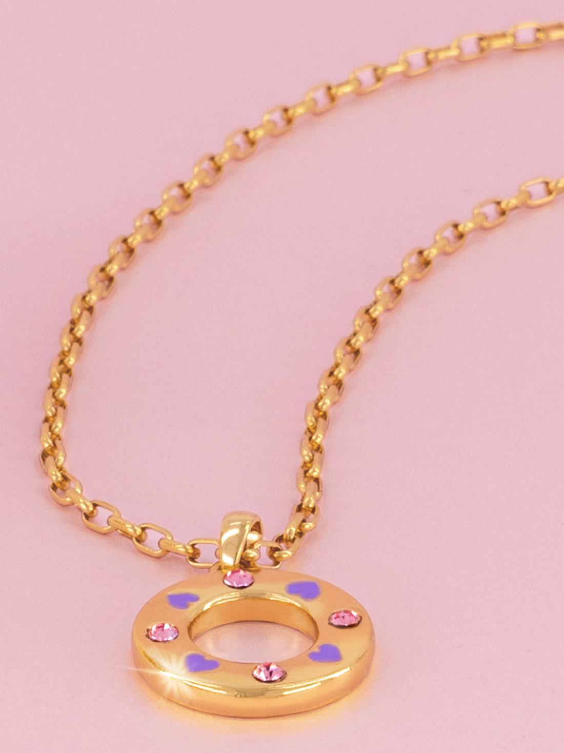 Set 2 piezas aro rosa  29096, ORO, hi-res