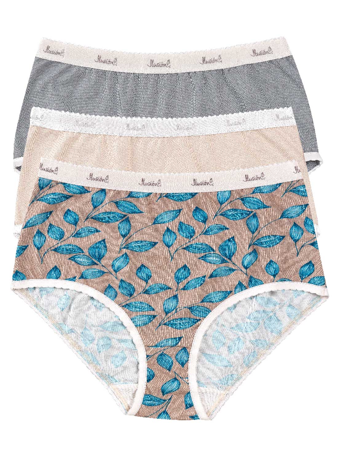 Paquete de 3 panties 31342, HOJAS LIX, hi-res
