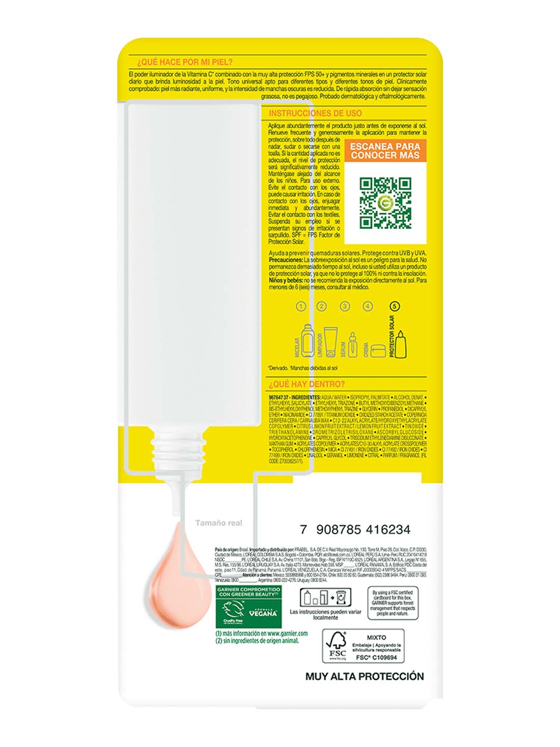 Garnier protector facial super uv luminoso 27107, ÚNICO, hi-res