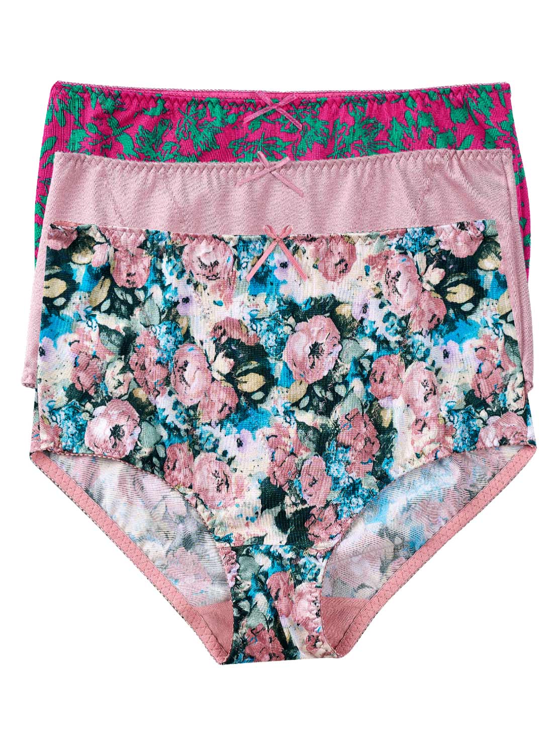3- Pack panties con refuerzo frontal 32155, PEONÍAS XV, hi-res