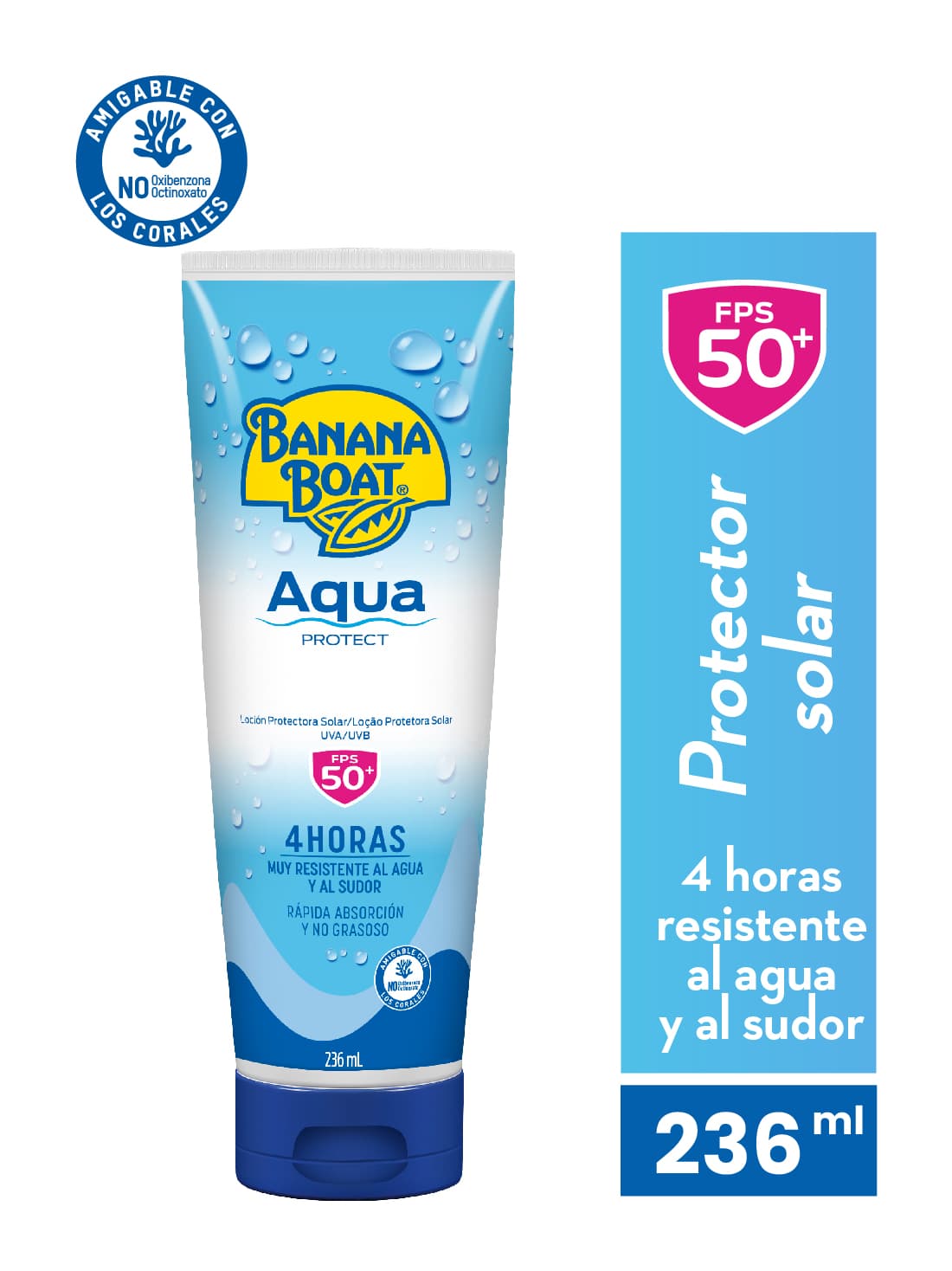 Banana Boat loción aqua protect FPS 50+ 27074, ÚNICO, hi-res