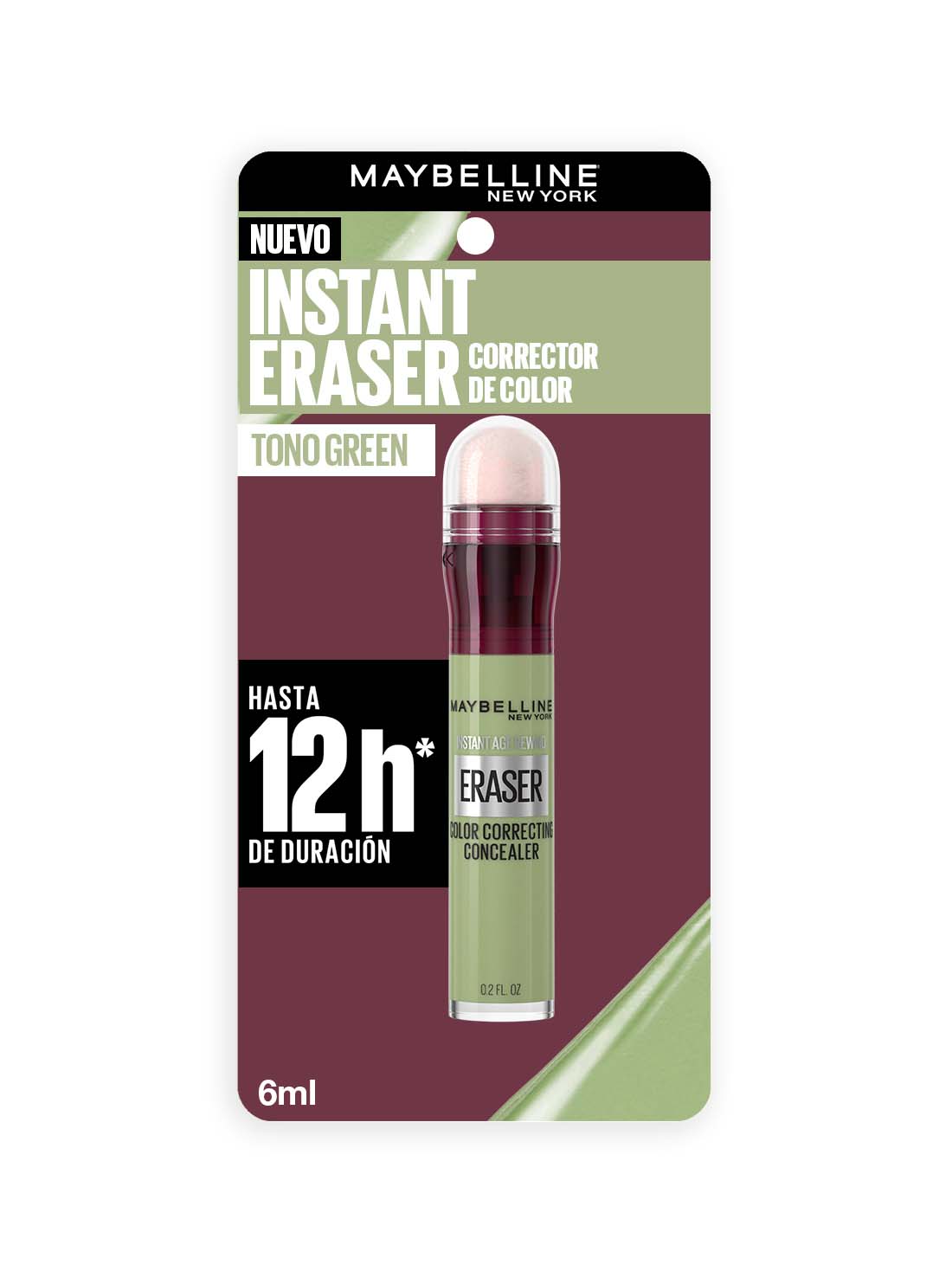 Maybelline corrector de ojos anti-age instant dark circles 35212, VERDE, hi-res