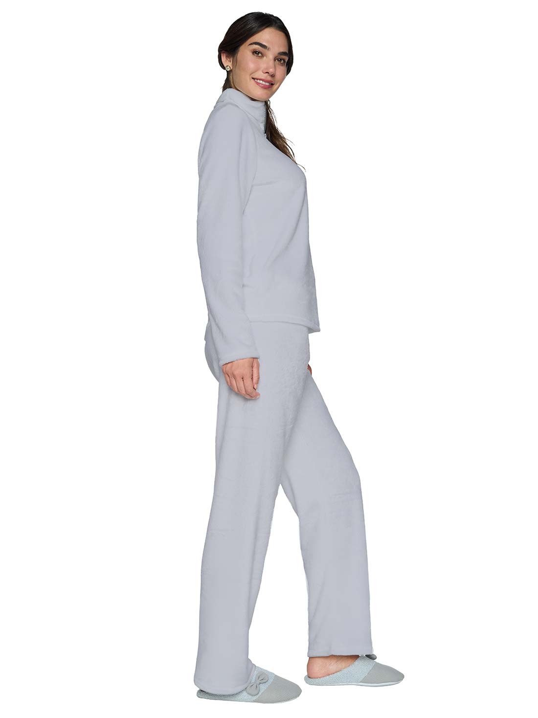 Pijama de fleece 77189, JASPE GRIS, hi-res