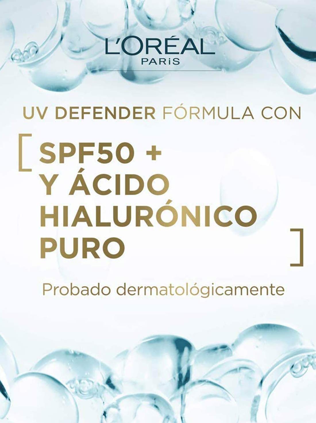 L'Oréal Paris protector UV defender FPS 50+ anti brillo sin color  35321, ÚNICO, hi-res