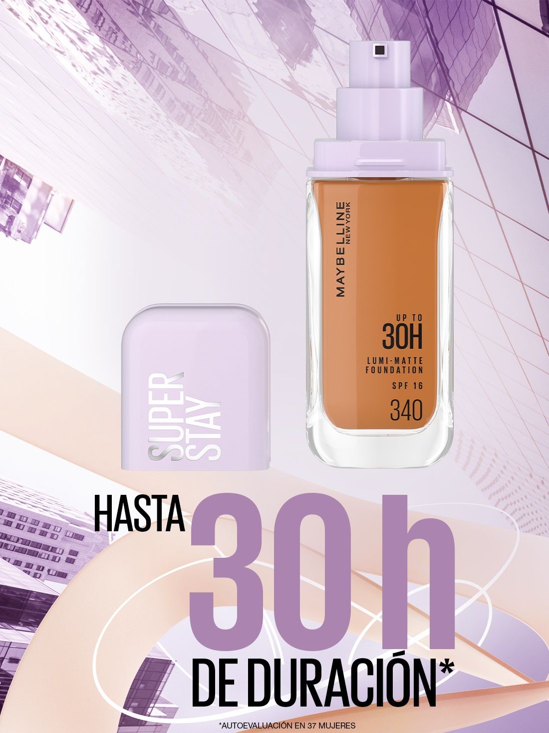 Maybelline maquillaje líquido super stay lumi matte 22024, 340 AS X, hi-res