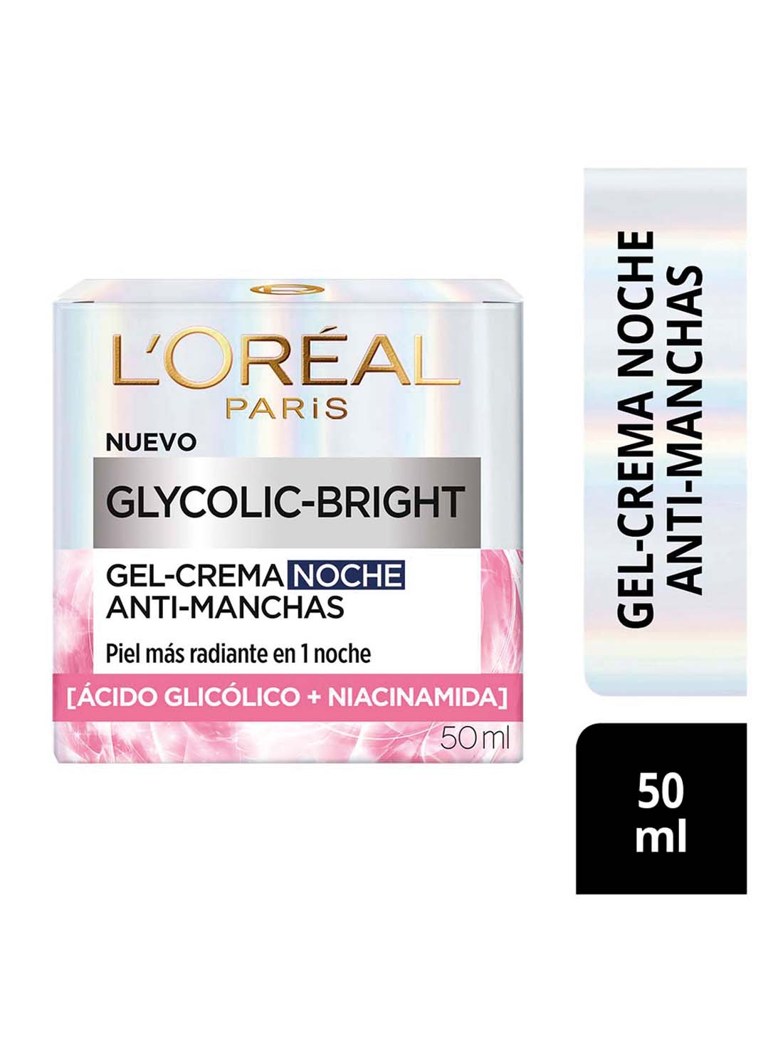 L'Oréal Paris crema de noche glycolic bright 27066, ÚNICO, hi-res