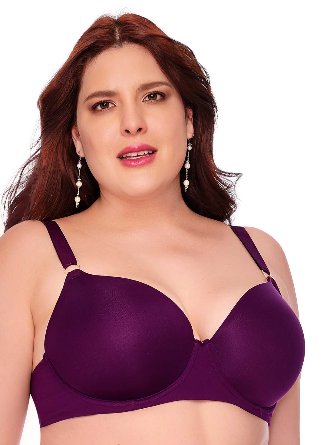 Brasier Ilusión Talla 38B Sólido Vino