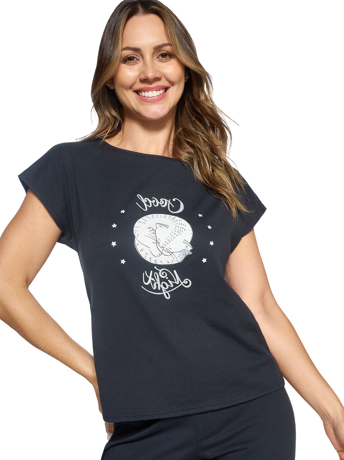 Pijama 77229, NEGRO, hi-res