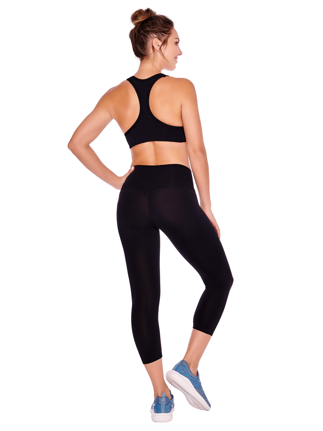 Leggings capri con pretina alta 1794, NEGRO, hi-res