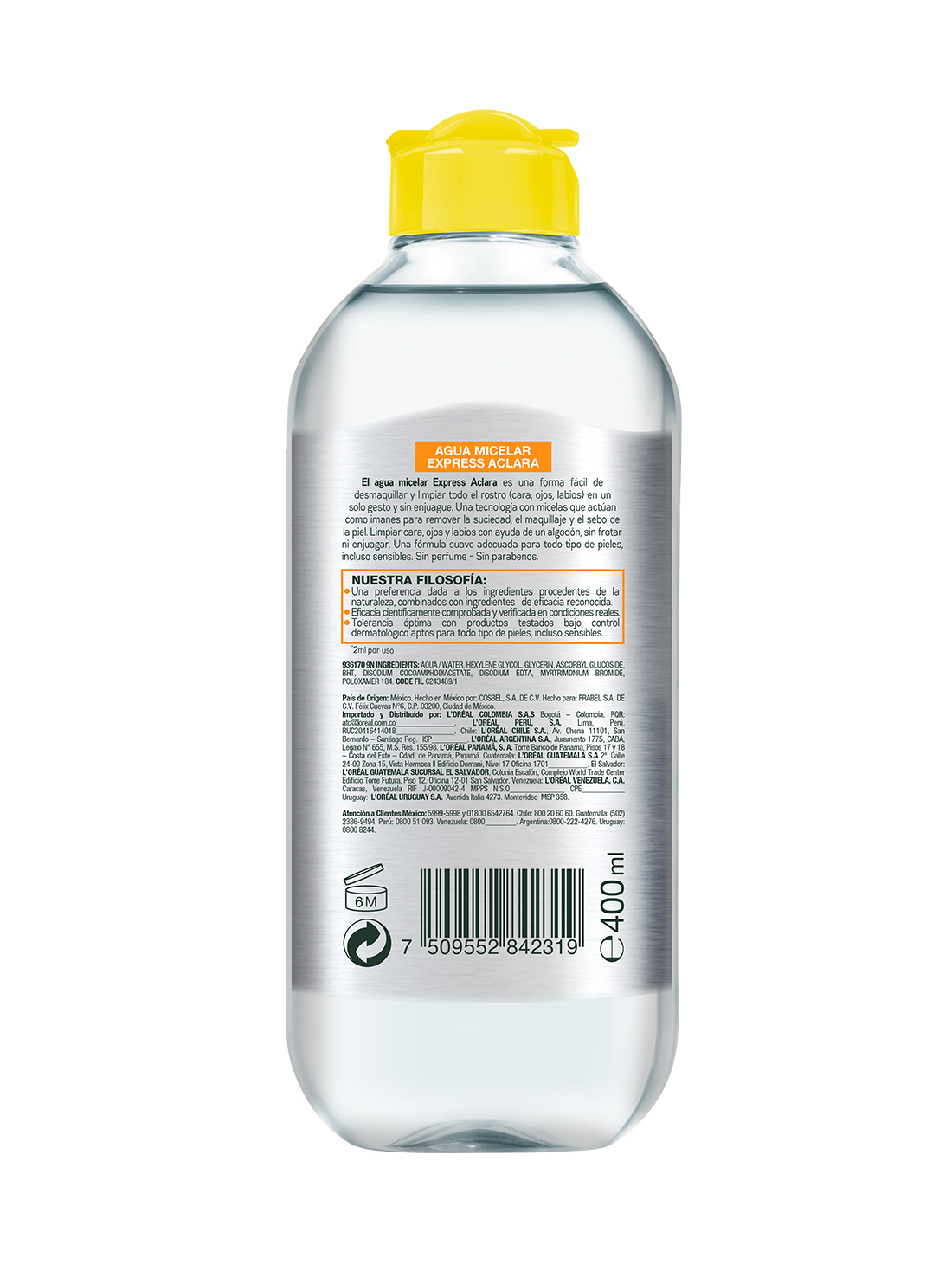 Garnier agua micelar express aclara 35311, ÚNICO, hi-res