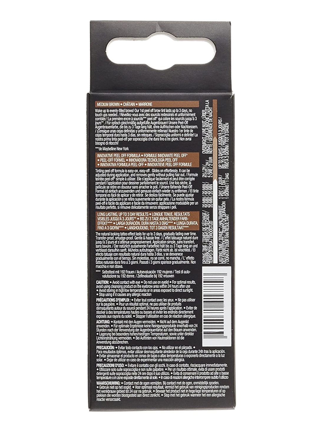 Maybelline tatto brow peel off 35245, WARM BROWN, hi-res
