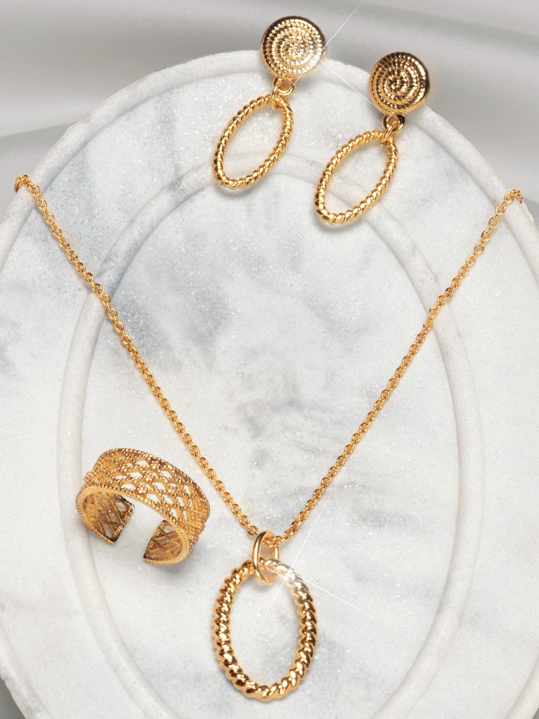 Collar aro torzal 29050, ORO, hi-res