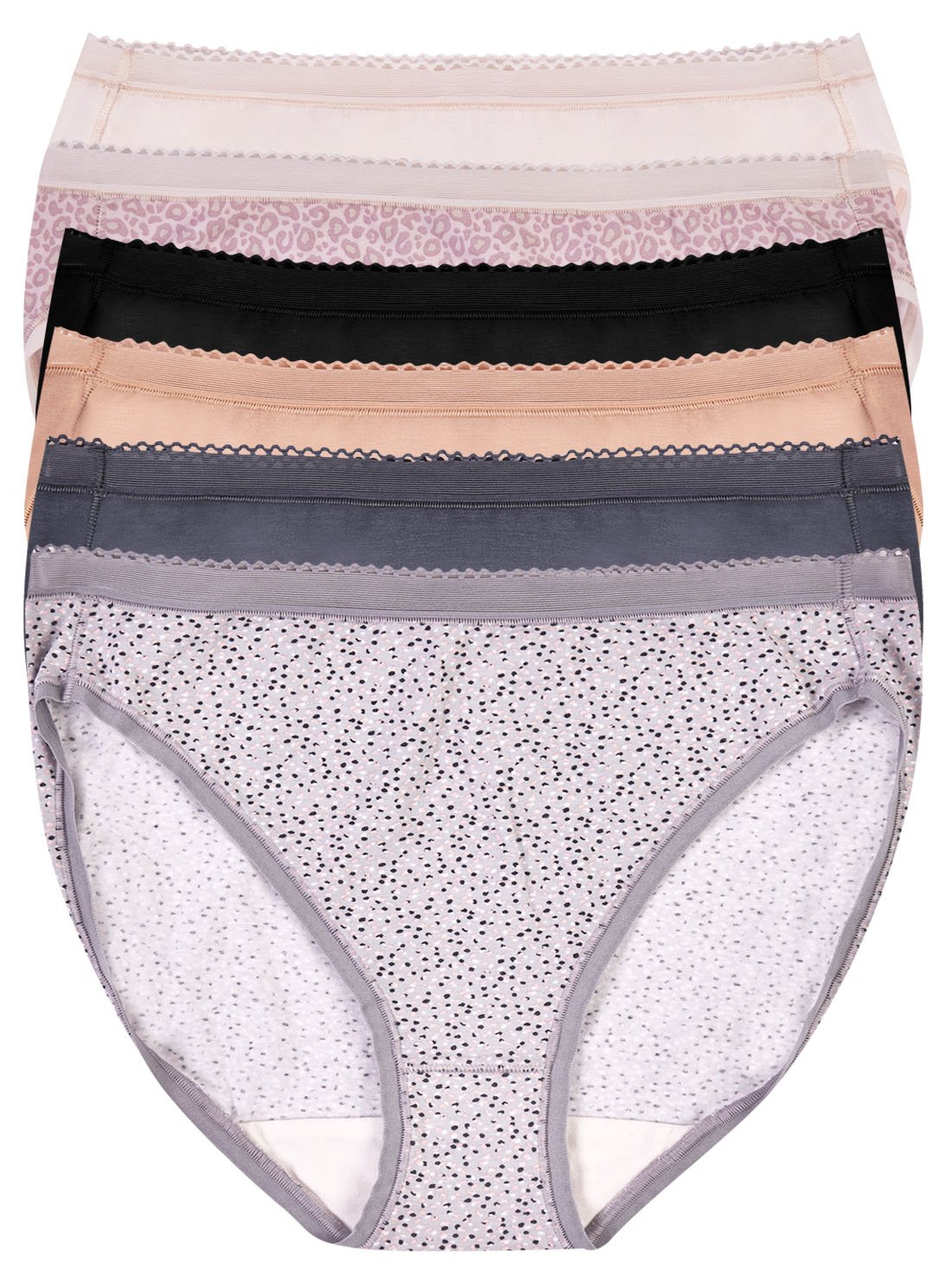 Paquete de 6 Panties Corte Francés 79001 Algodón