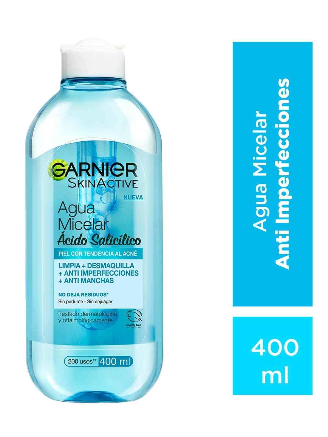Garnier agua micelar anti acne  25019, ÚNICO, hi-res