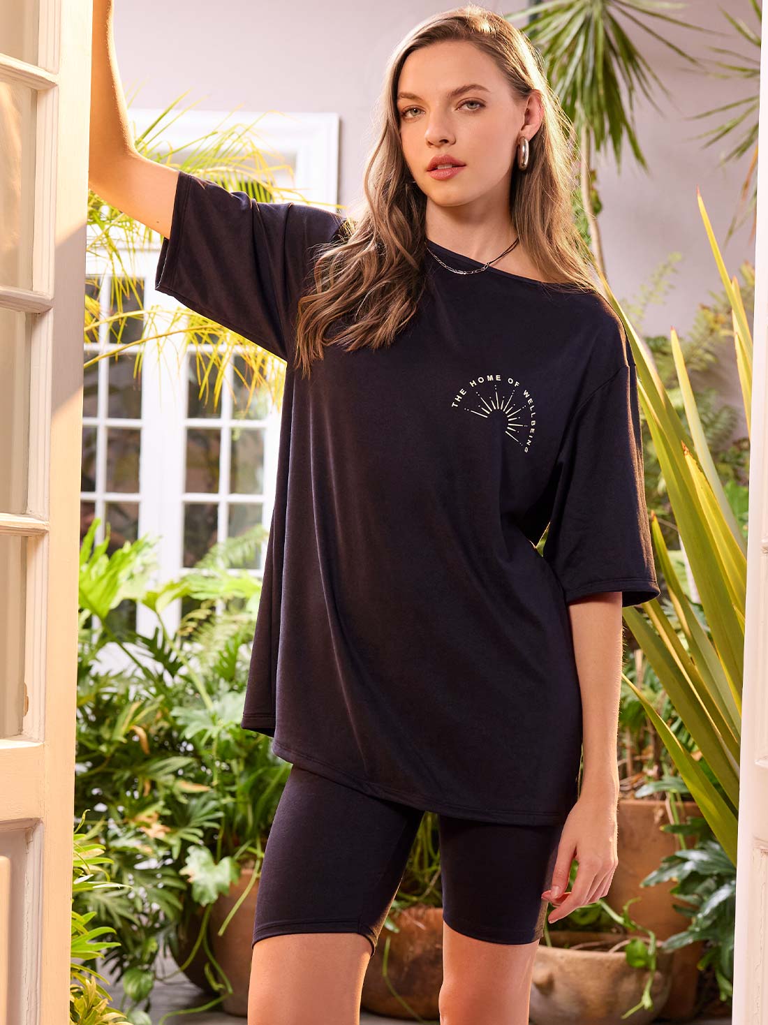 Pijama corta 77137, NEGRO, hi-res
