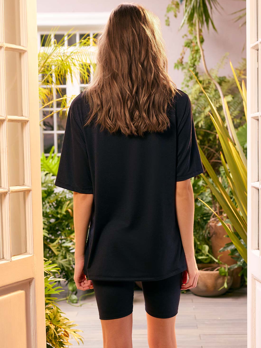Pijama corta 77137, NEGRO, hi-res
