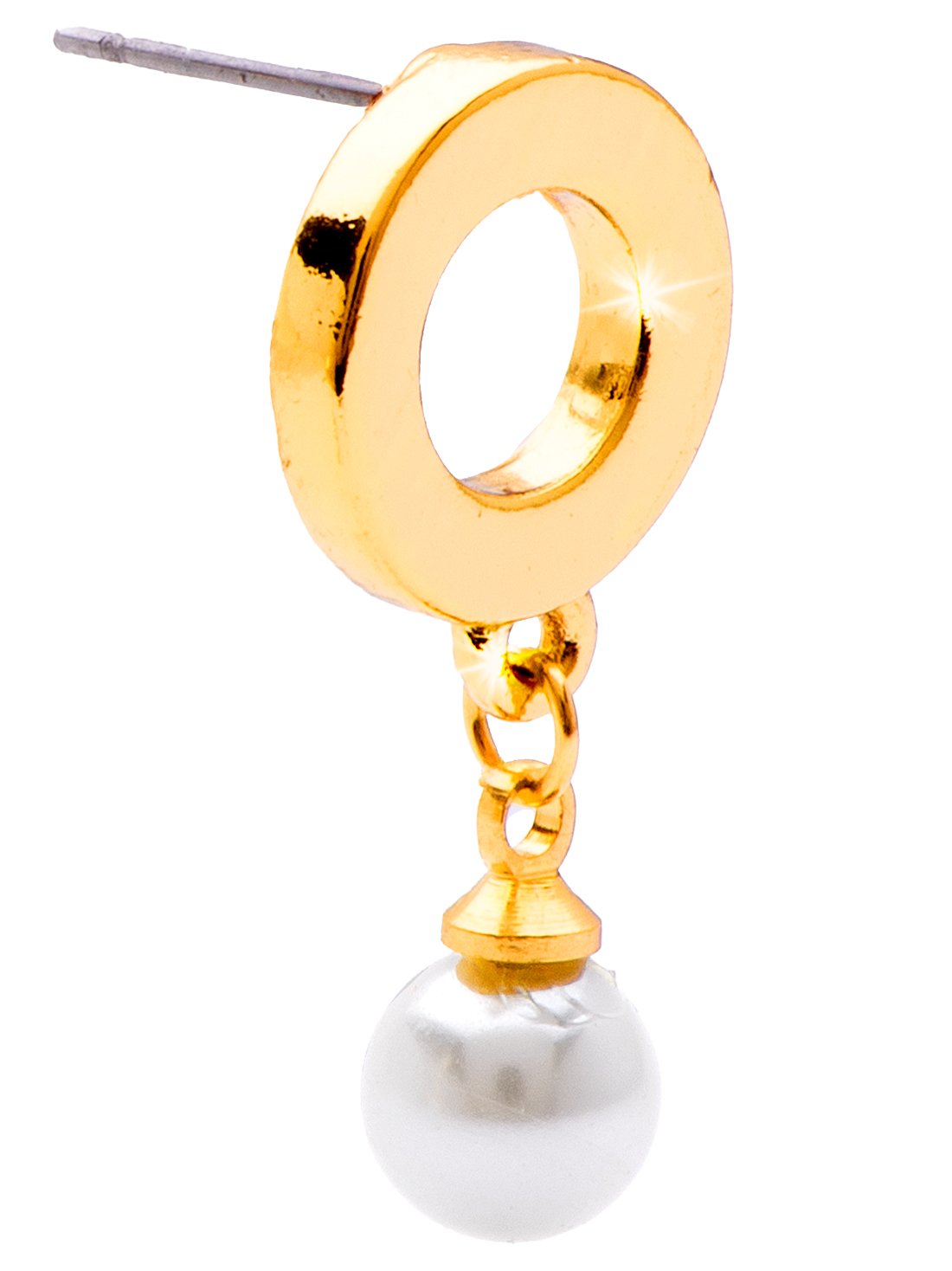 Aretes aro perla 29073, ORO, hi-res