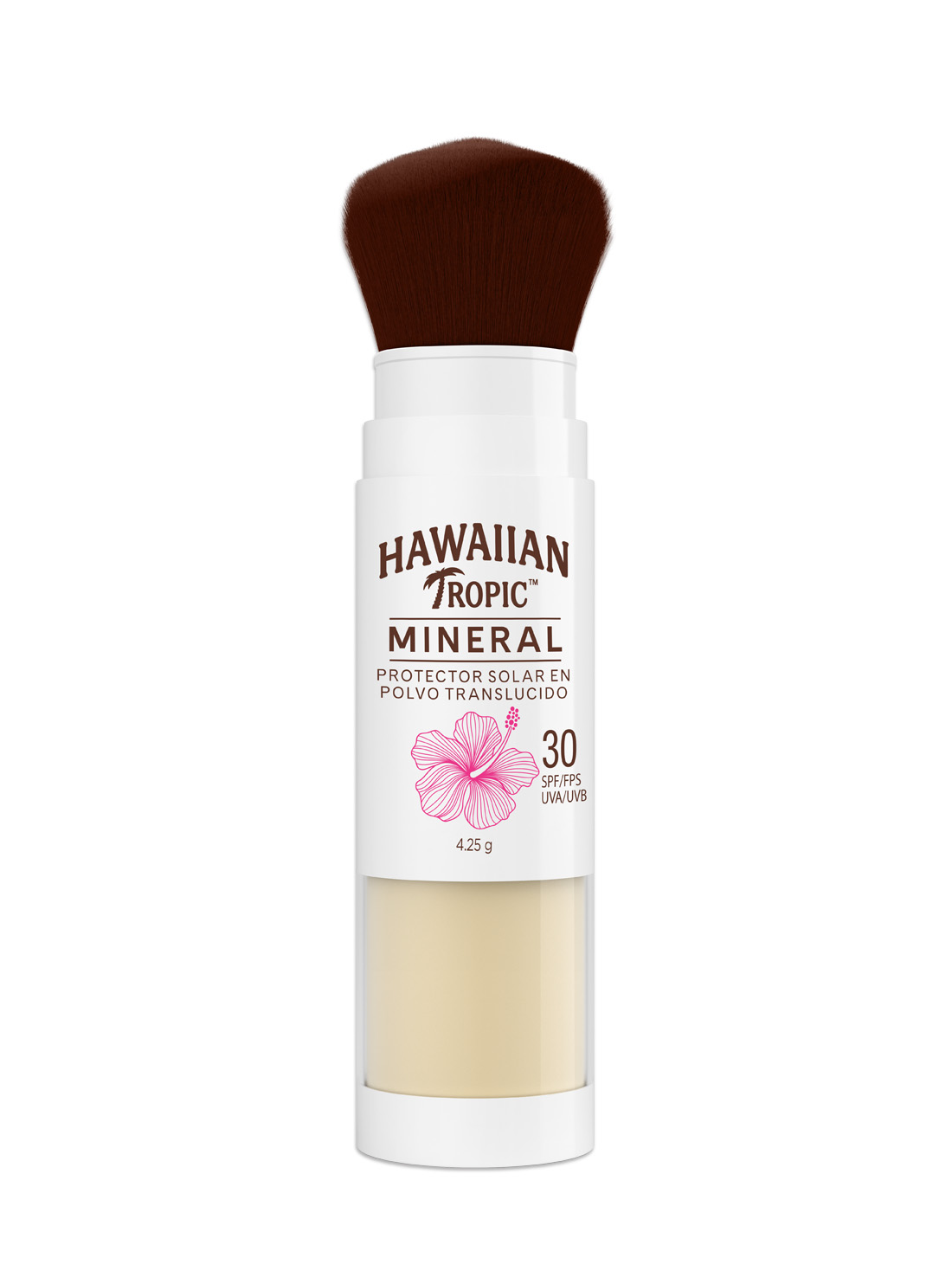 Hawaiian Tropic brocha polvo mineral FPS 30 27051, ÚNICO, hi-res