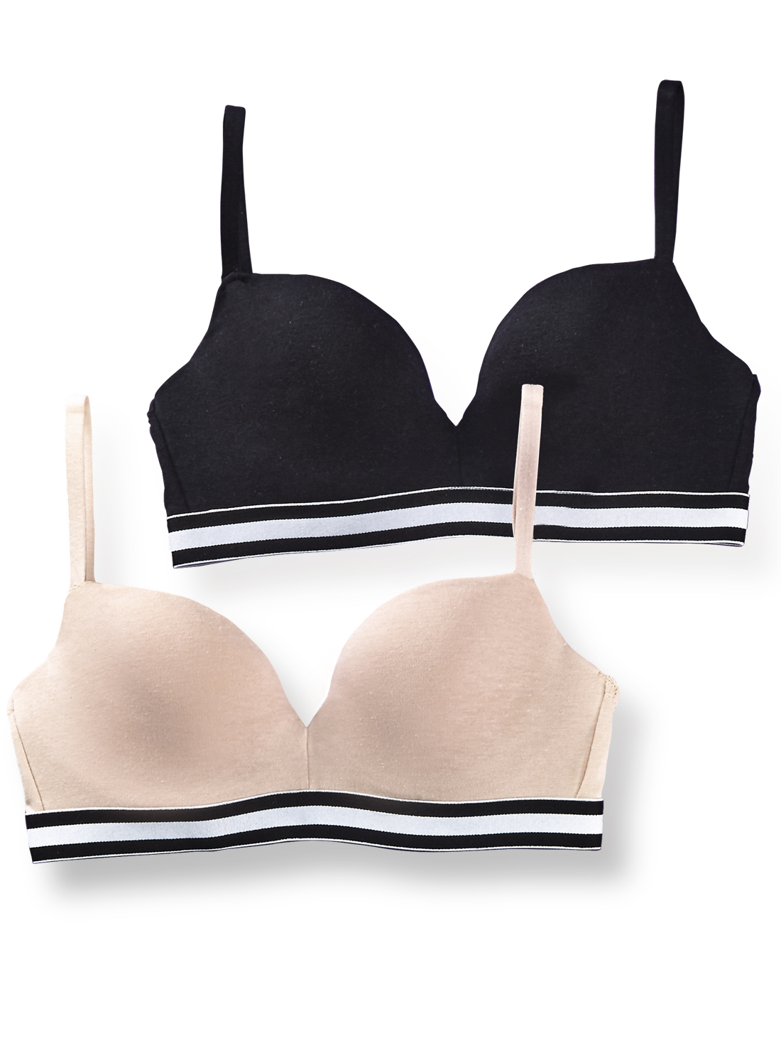 Paquete de 2 bras 24394, NEGRO/NUDE, hi-res