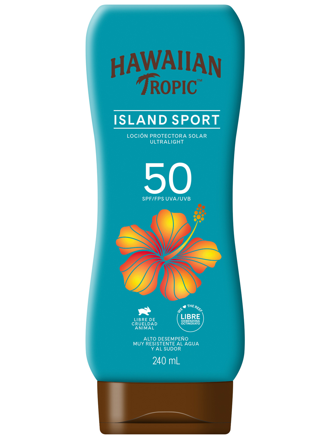 Hawaiian Tropic loción island sport FPS 50+ 27073, ÚNICO, hi-res