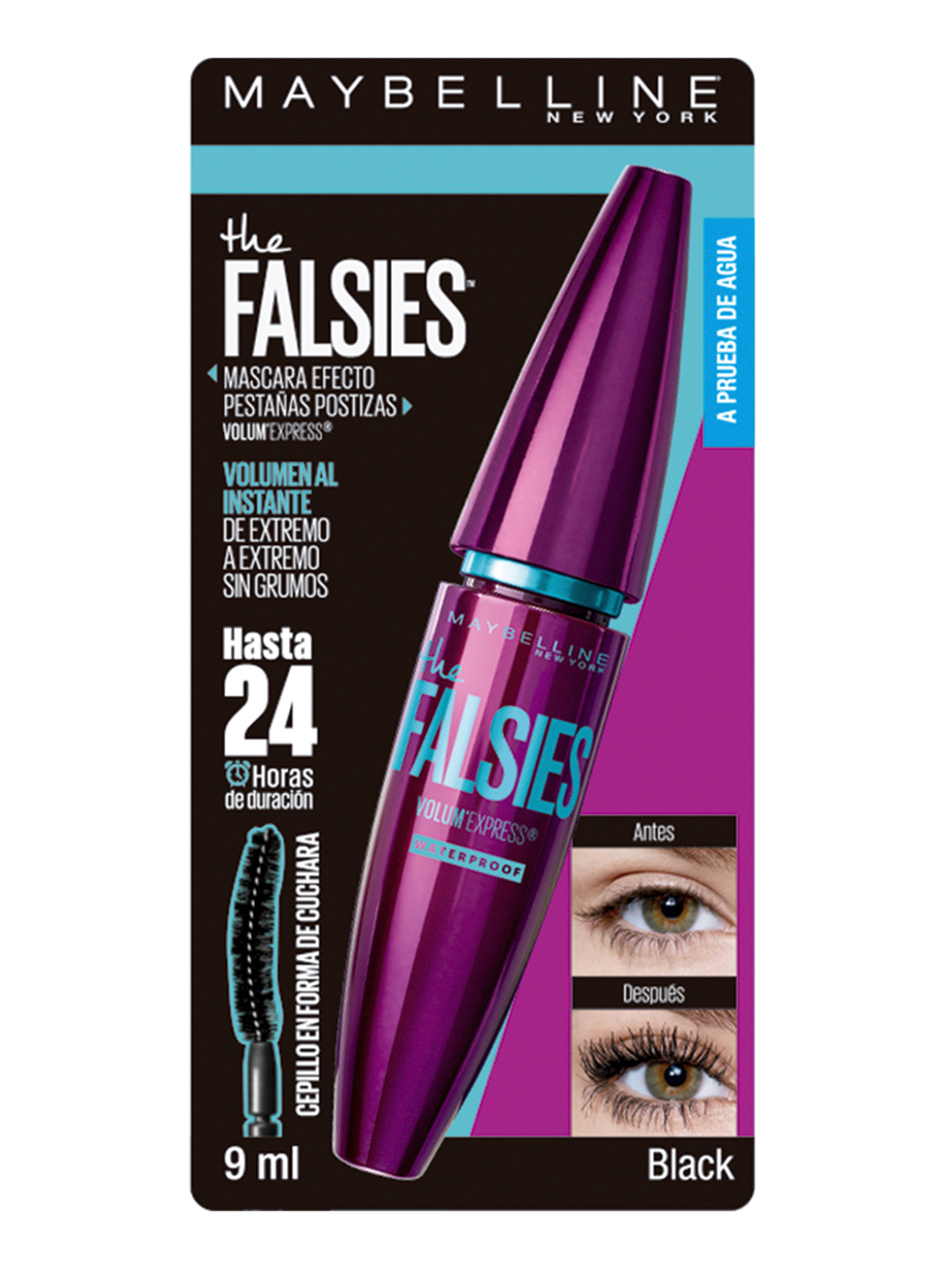 Maybelline mascara para pestañas Vex falsies 35056, BLACK WP, hi-res