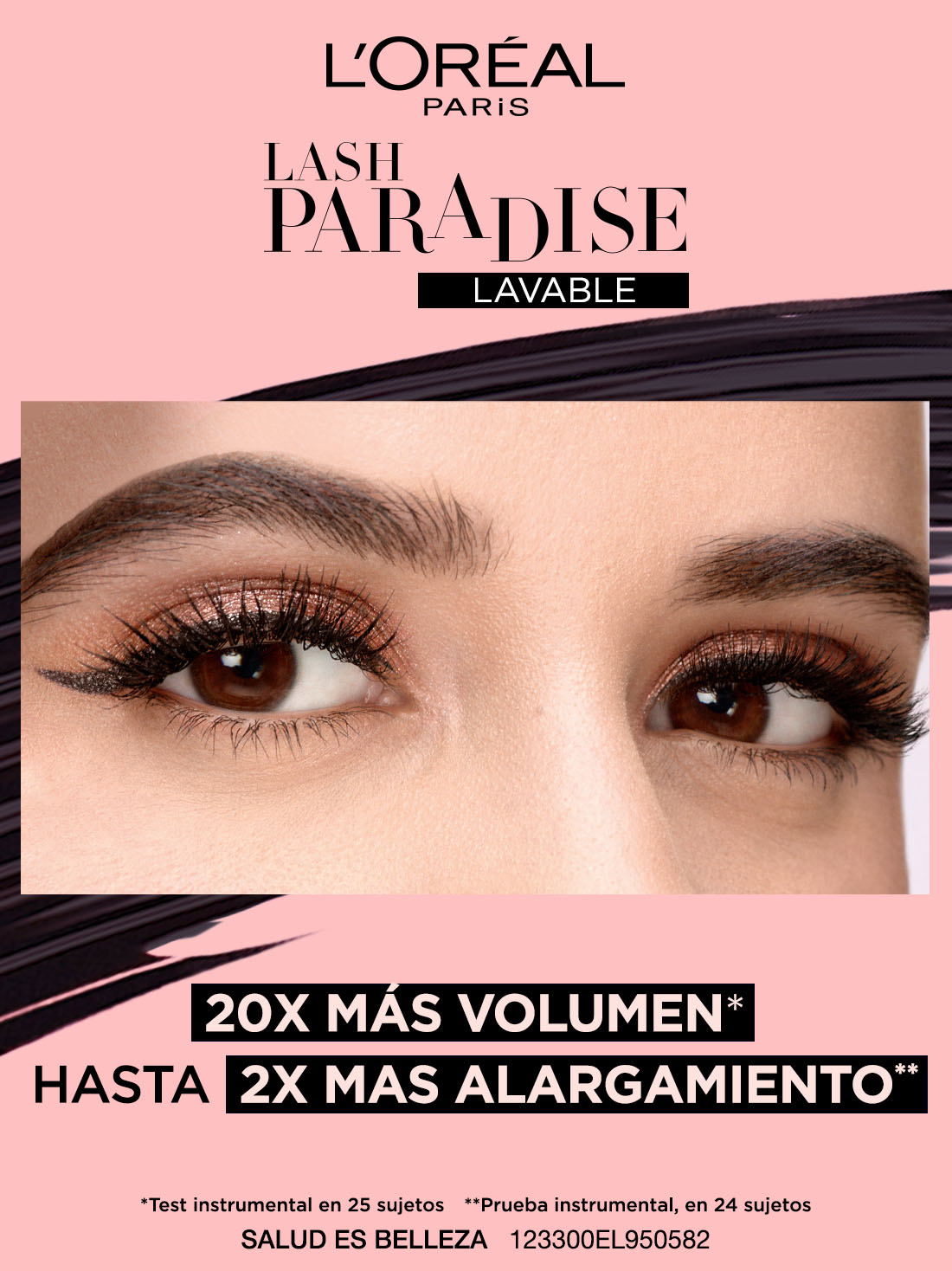 L'Oréal Paris mascara de pestañas voluminous lash paradise 21048, BLACK WS, hi-res