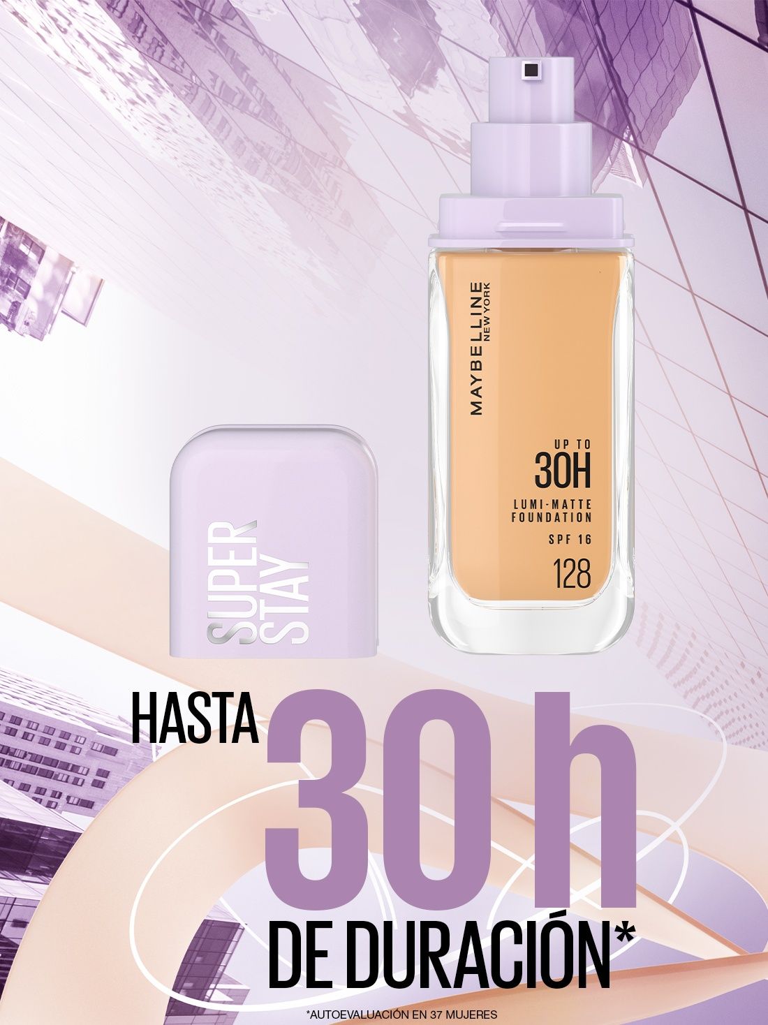Maybelline maquillaje líquido super stay lumi matte 22024, 128 AS X, hi-res