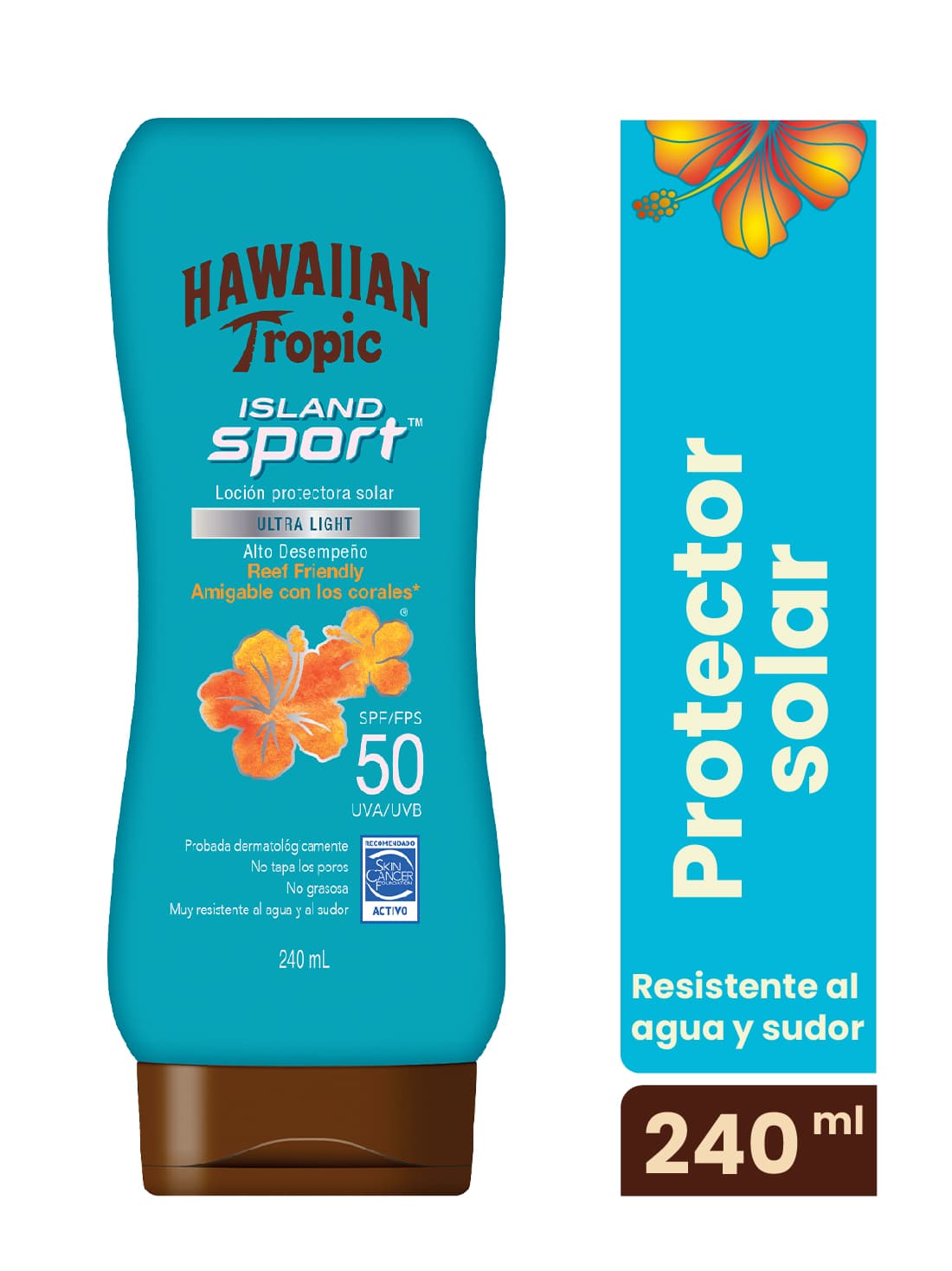 Hawaiian Tropic loción island sport FPS 50+ 27073, ÚNICO, hi-res