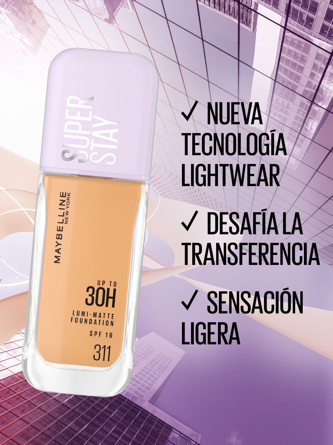 Maybelline maquillaje líquido super stay lumi matte 22024, 311 AS X, hi-res